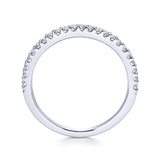 Gabriel & Co. 14k White Gold Contemporary Anniversary Wedding Band