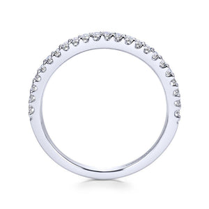 Gabriel & Co. 14k White Gold Contemporary Anniversary Wedding Band
