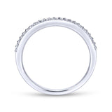 Gabriel & Co. 14k White Gold Contemporary Anniversary Wedding Band
