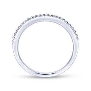 Gabriel & Co. 14k White Gold Contemporary Anniversary Wedding Band