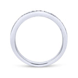 Gabriel & Co. 14k White Gold Contemporary Diamond Wedding Band