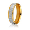 Gravure 14k Two Tone Gold 6mm Comfort Fit Engraved Wedding Band