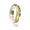 Gravure 14k Two Tone Gold 6mm Comfort Fit Carved Wedding Band